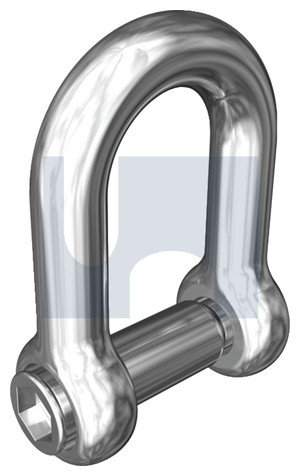 SHACKLE D INT HEX PIN STAINLESS M 6 